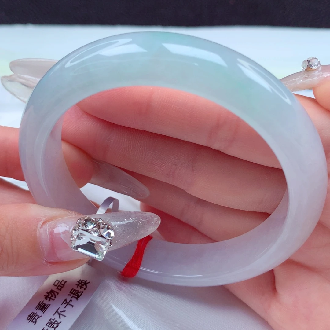 翡翠手镯未镶嵌天然缅甸翡翠A货手镯 36号