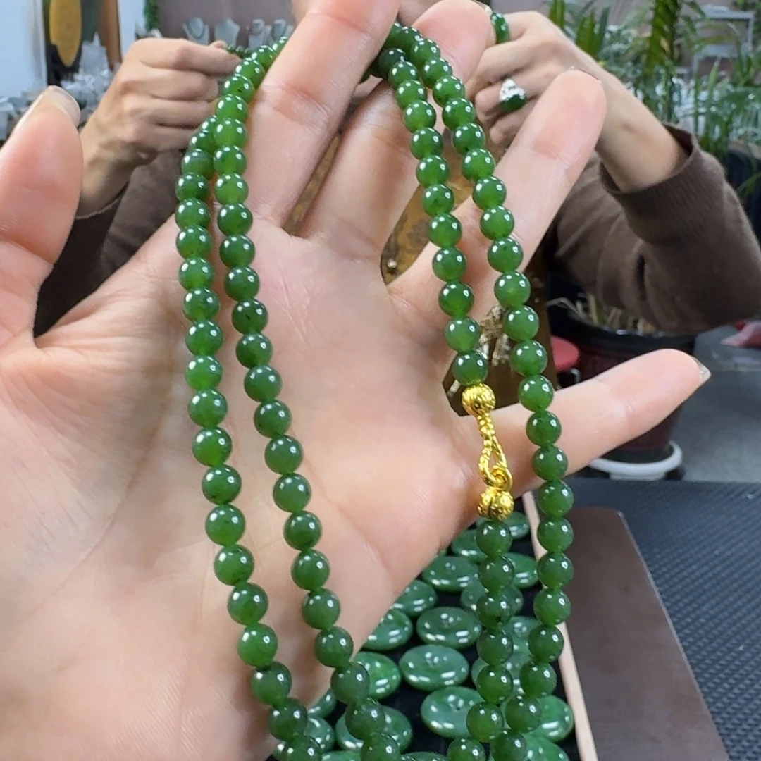 和田玉（碧玉）未镶嵌颈饰卡6的108