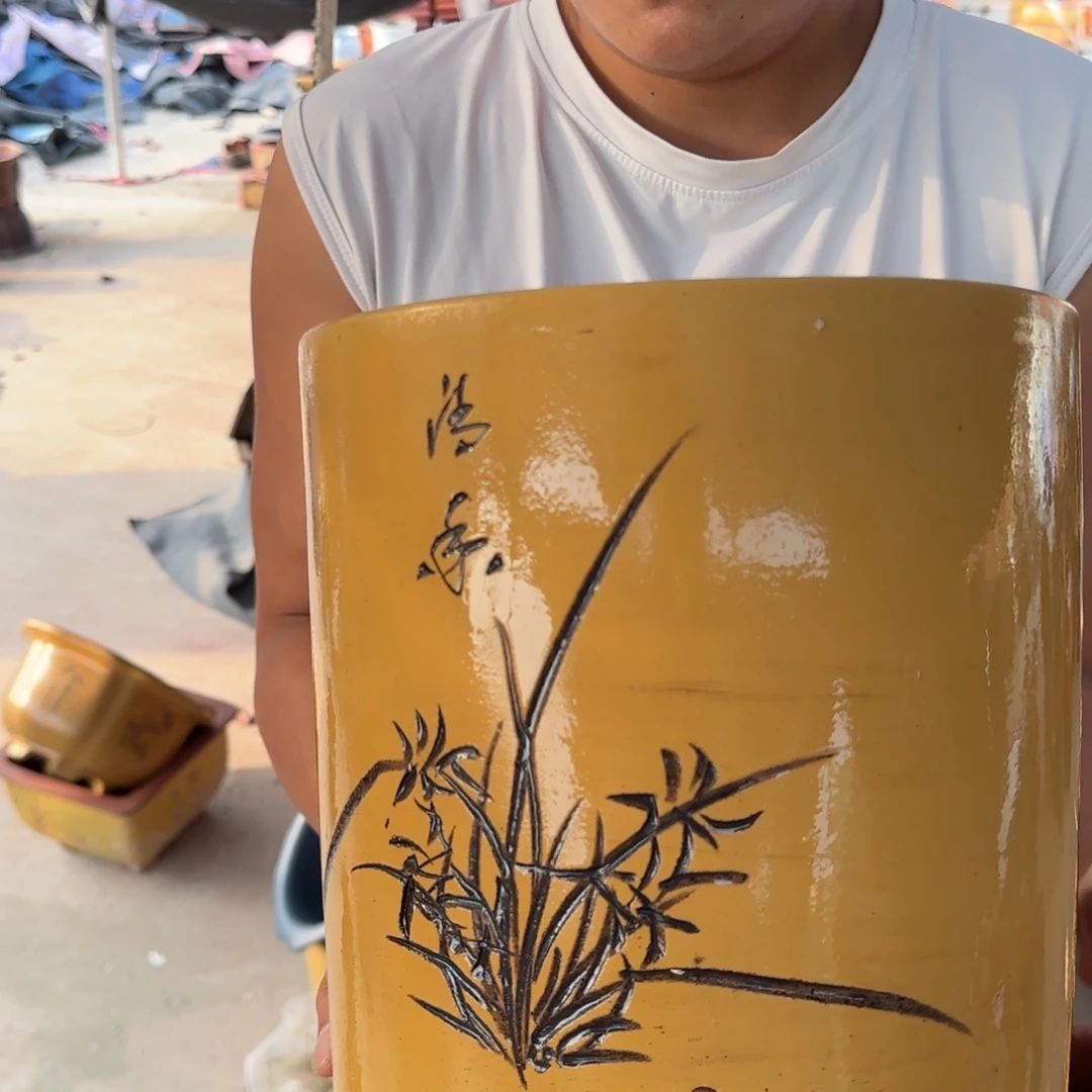 紫砂花盆口径17.22口径