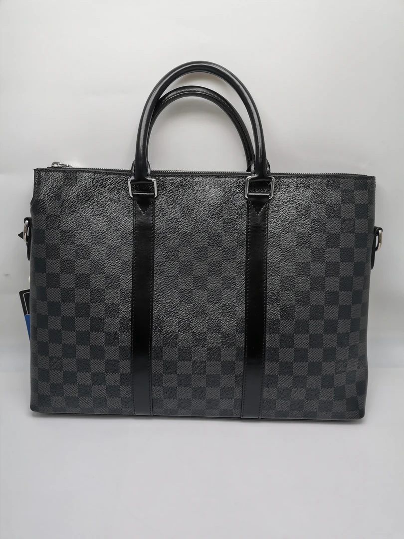 99新 LouisVuitton/路易威登  98新17996 LV黑棋盘格手提公文包