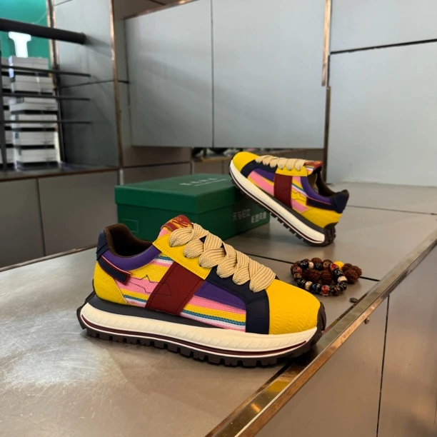 中跟透气运动风潮流时尚休闲鞋春低帮厚底复古拼色运动鞋百搭