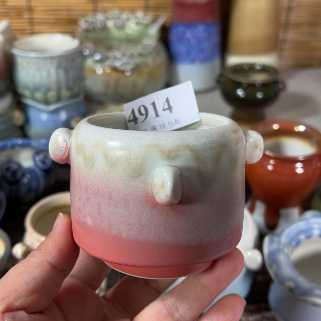 红陶景德镇手工花盆