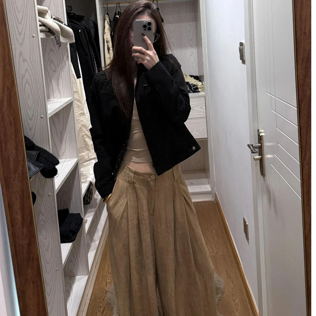 今年流行秋季新御姐美式复古上衣短外套休闲立领气质夹克外套潮女