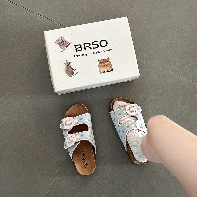 2025年夏季新款复古拖鞋防滑软底半凉拖休闲厚底一脚蹬沙滩凉拖女