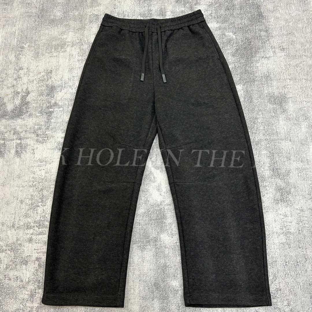 目标击落 含羊毛定制纱线混纺直筒微弯刀休闲裤