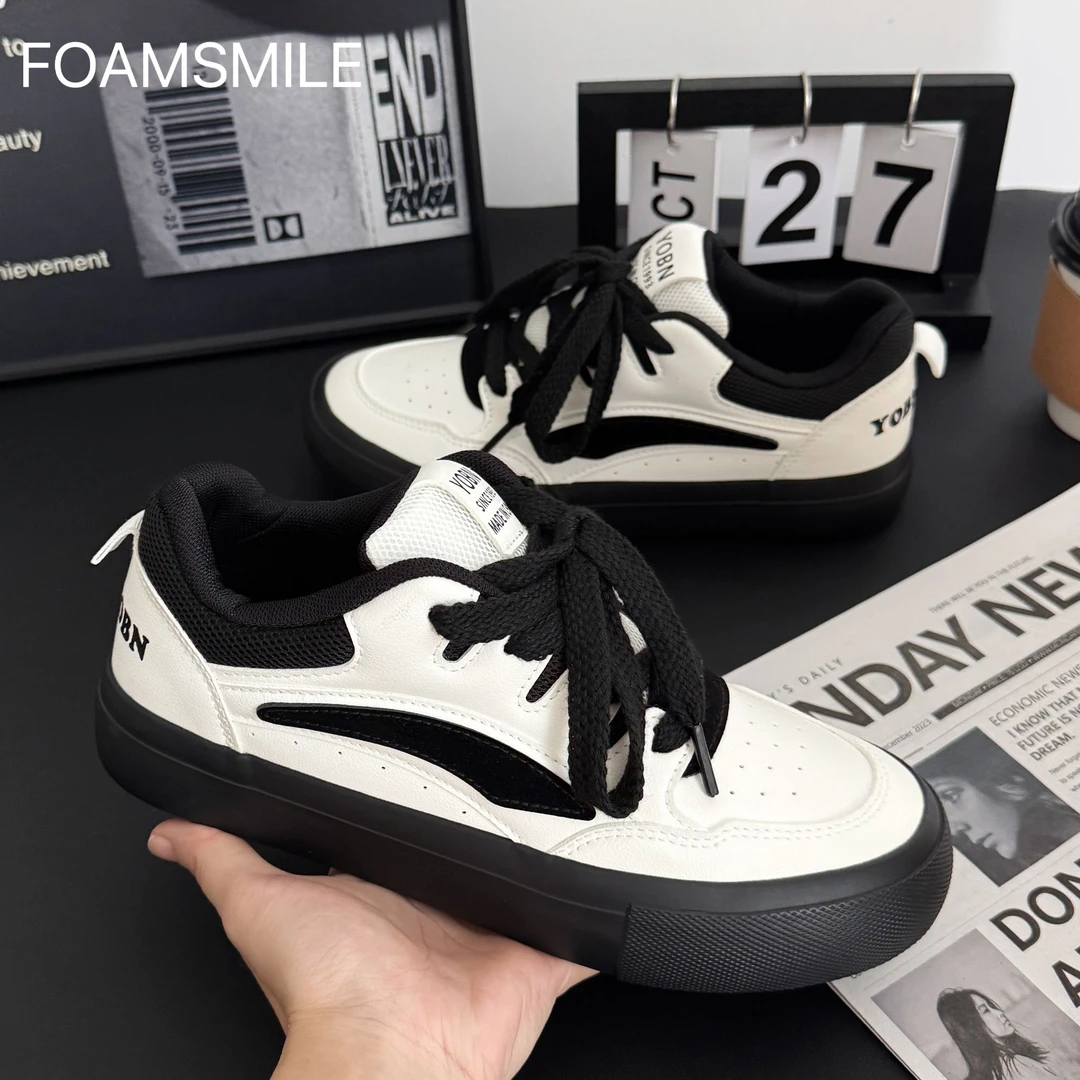 Foamsmile| 2025痞帅干净秋冬新款男款小众设计透气运动潮流板鞋