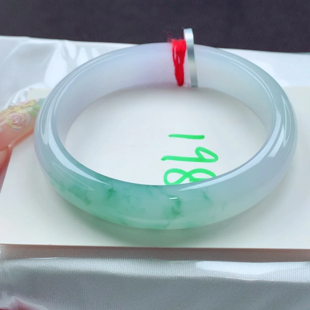 翡翠手镯未镶嵌天然缅甸翡翠A货手镯 贵妃98号