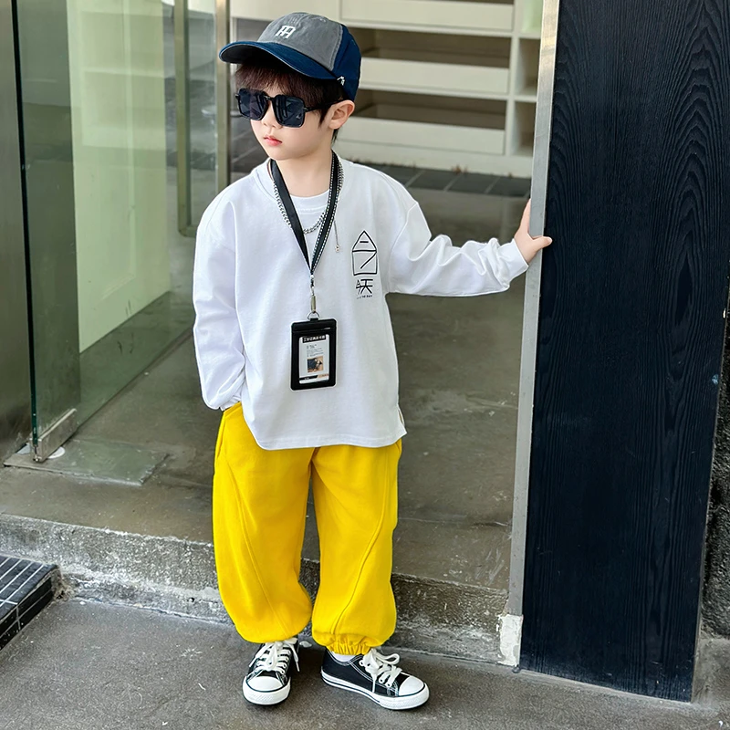 男童套装春秋款2025新款潮帅气时髦儿童装衣服男孩春装卫衣两件套