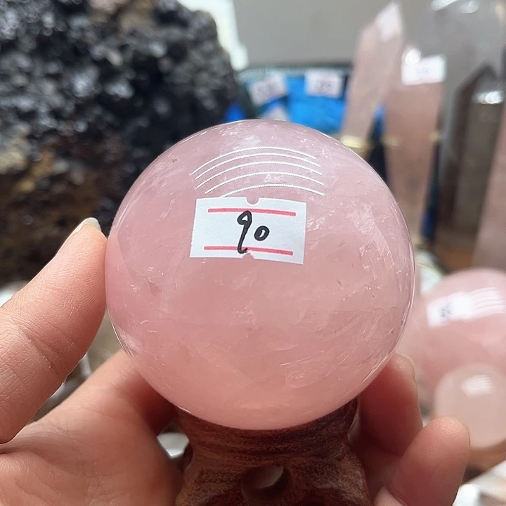 芙蓉石448克水晶球未镶嵌