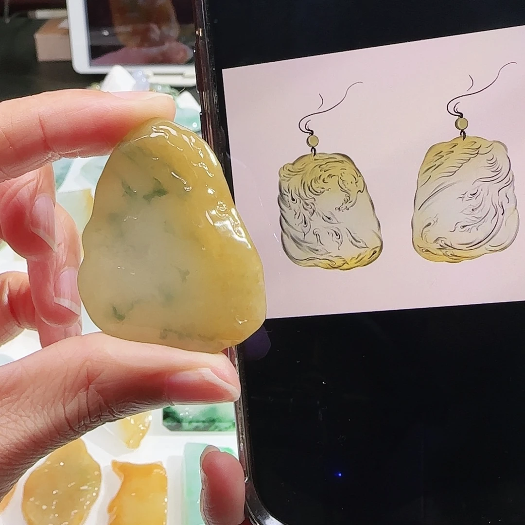 定制翡翠未镶嵌缅甸翡翠挂件