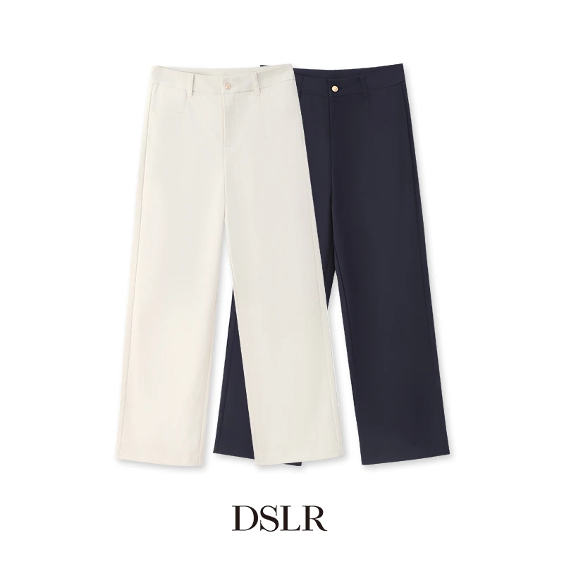 [不送腰带]春夏2025新款直筒小阔腿裤休闲裤梨形小个子显瘦九分