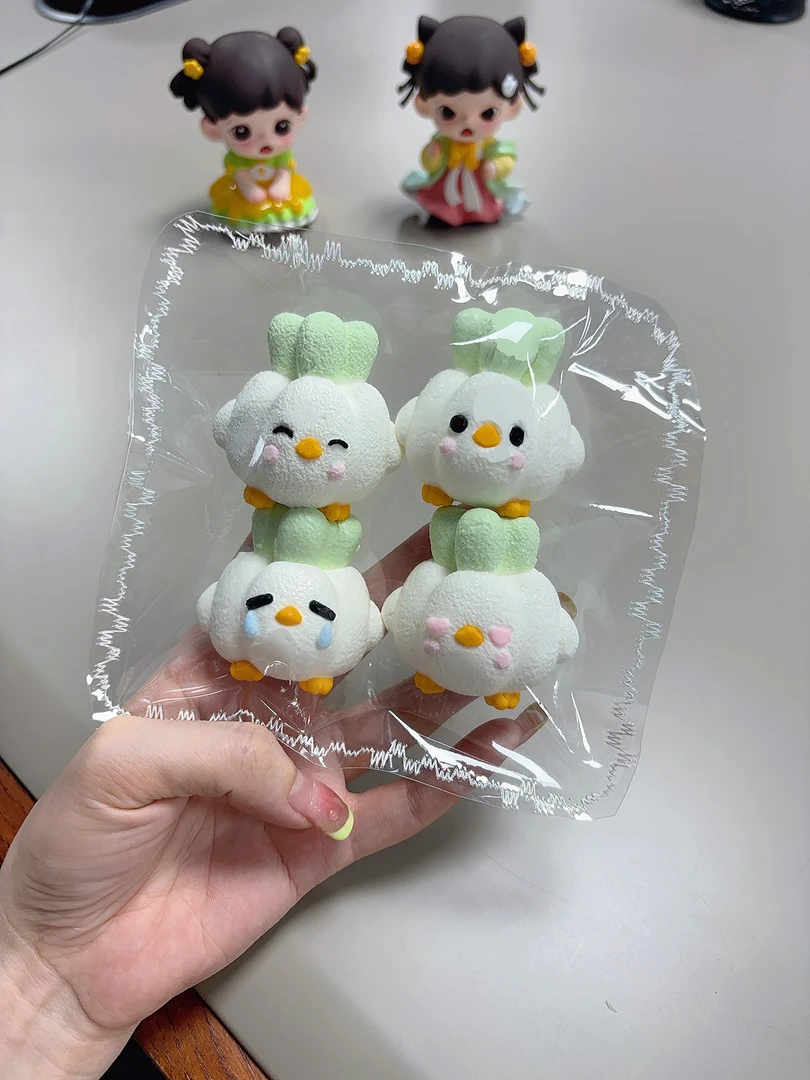 蒜鸟4连（摆放位置随机）捏捏乐解压食品级硅胶 默认瑕疵 介意勿拍