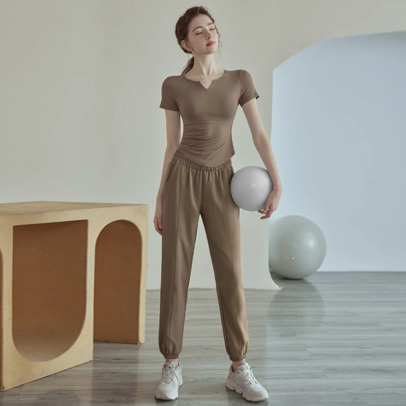 【11号】J31062DY瑜伽服女款运动短袖上衣普拉提跑步健身服MCY
