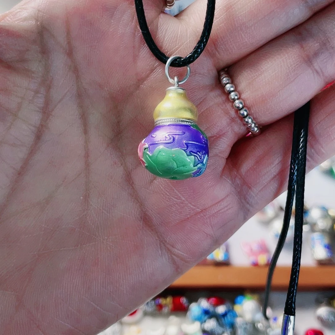 珐琅吊坠足银葫芦彩