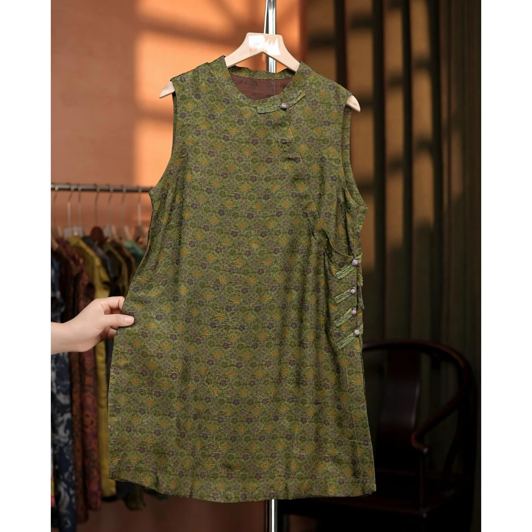 【雏菊】女士国风无袖背心裙奥黛上衣显瘦网红新中式女士爆款