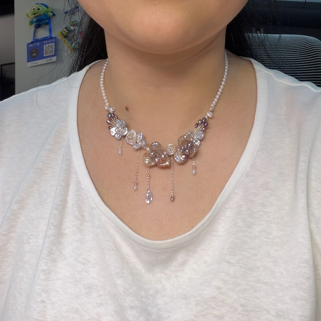 琉璃纯铜合金项链