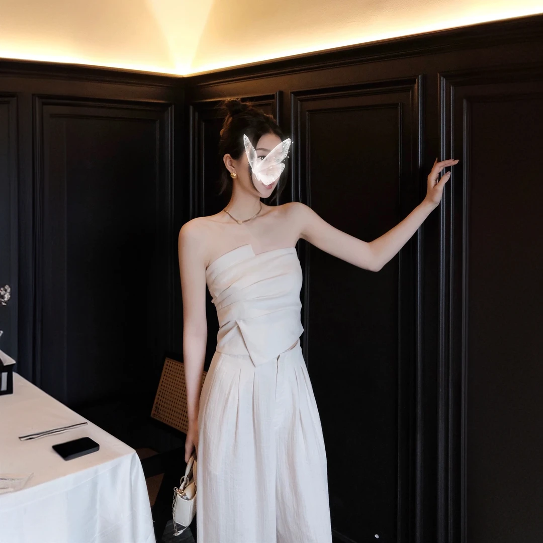 “高智系列”亚麻天丝肌理感气质女人味套装系列A011