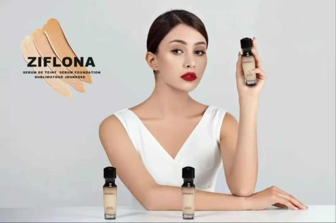 ZIFLONA粉底液 清透保湿逆龄水光持久滋润提亮肤色控油无痕包邮