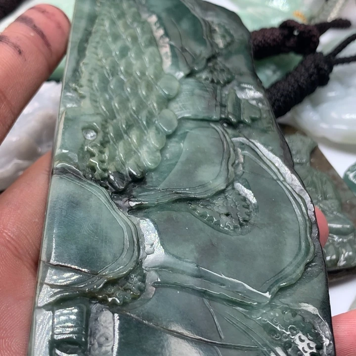 颈饰未镶嵌翡翠保真天然a货翡翠