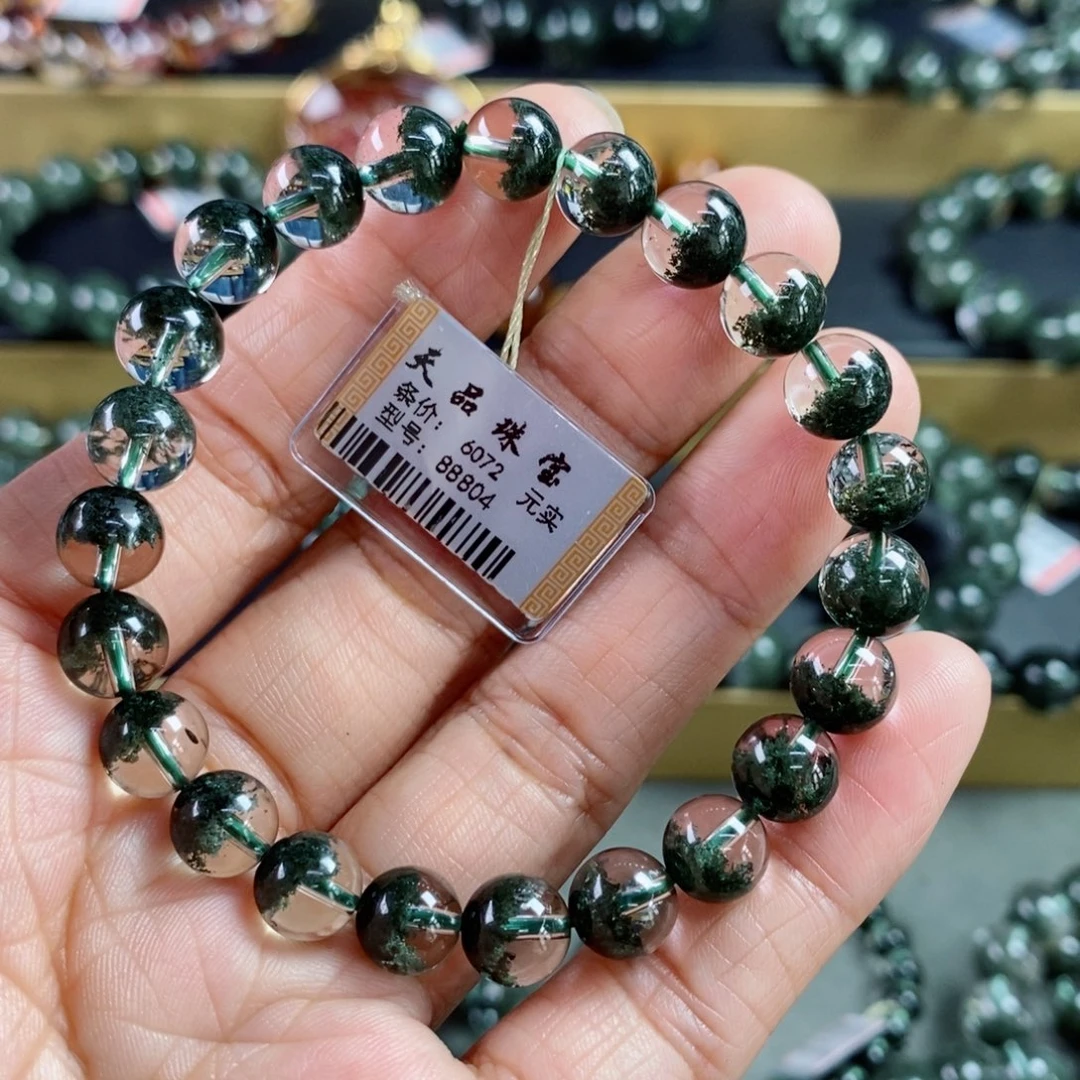 水晶手链未镶嵌绿幽灵手链88804