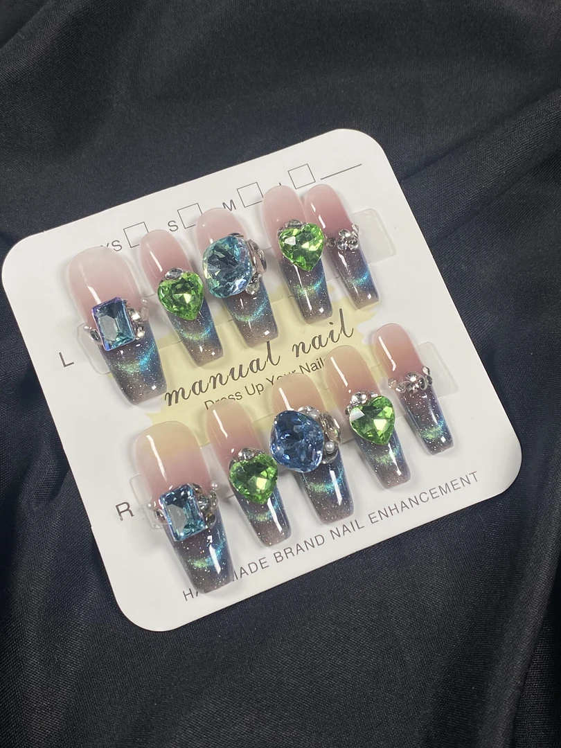 【魔法药水高级感】极光色猫眼气质百搭美甲手工穿戴甲2025-11