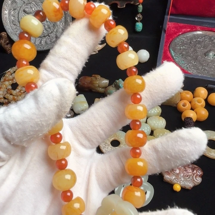 用***9瓷片手持手串漂亮好看