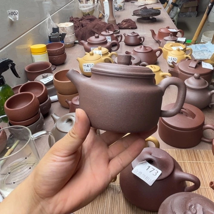 茶壶紫砂紫泥德中280左右瑕疵