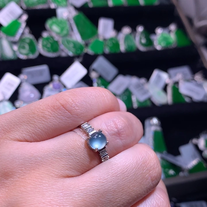 【闪购商品】银S925镶嵌戒指翡翠