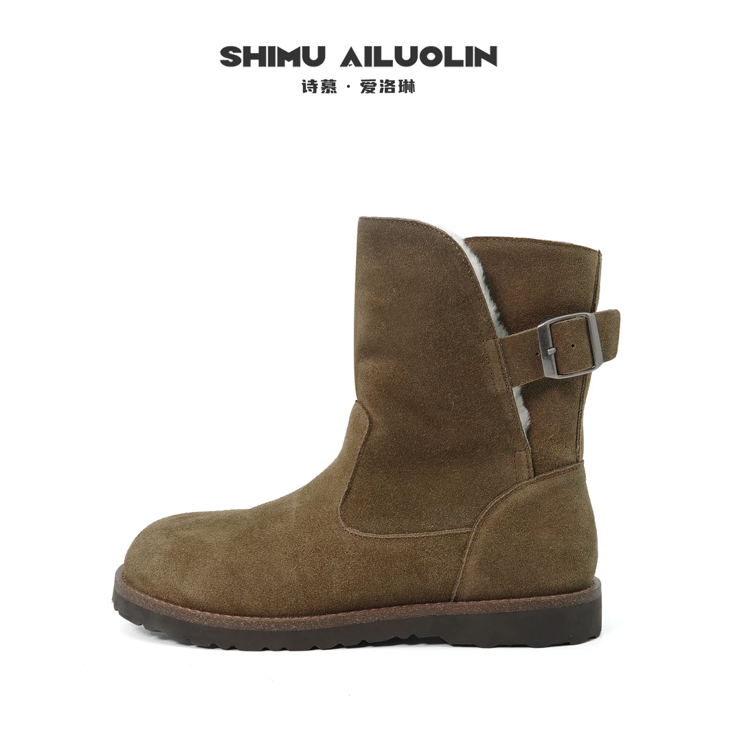 诗慕·爱洛琳【冬雪】时尚软底增高爆款保暖加毛冬季时装雪地靴