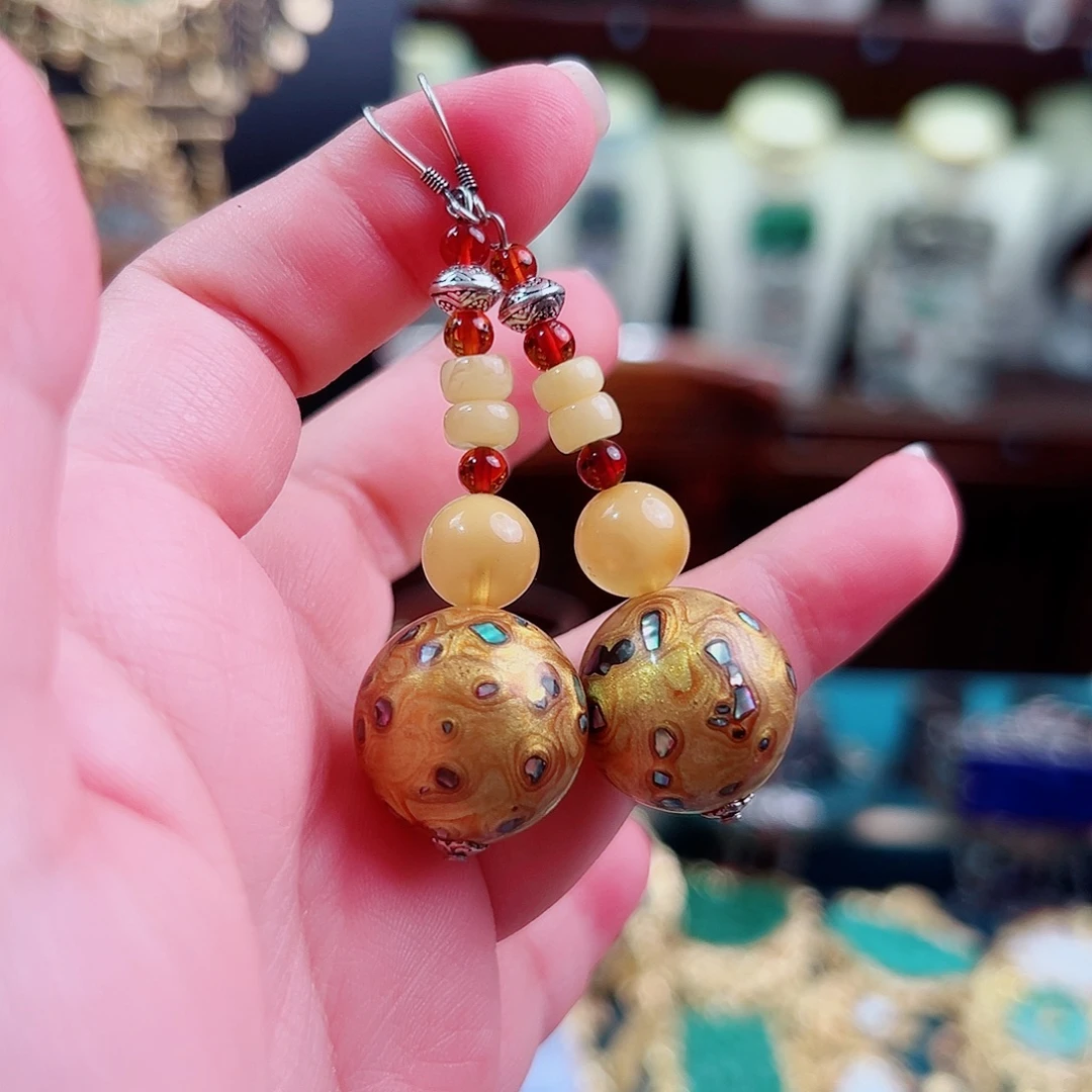 925银珐琅锦象原创设计款耳环