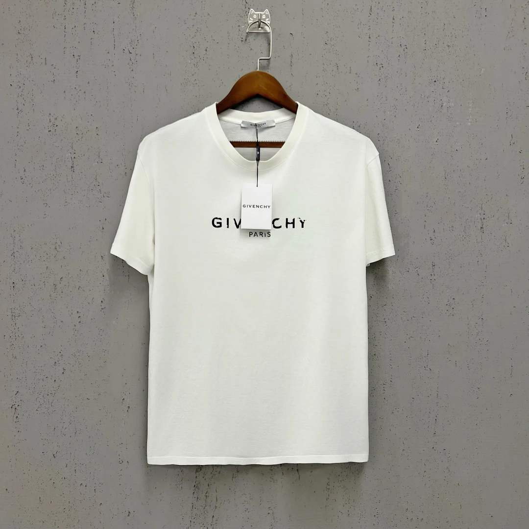 99新 Givenchy/纪梵希 gvc米白色做旧印花短袖s码