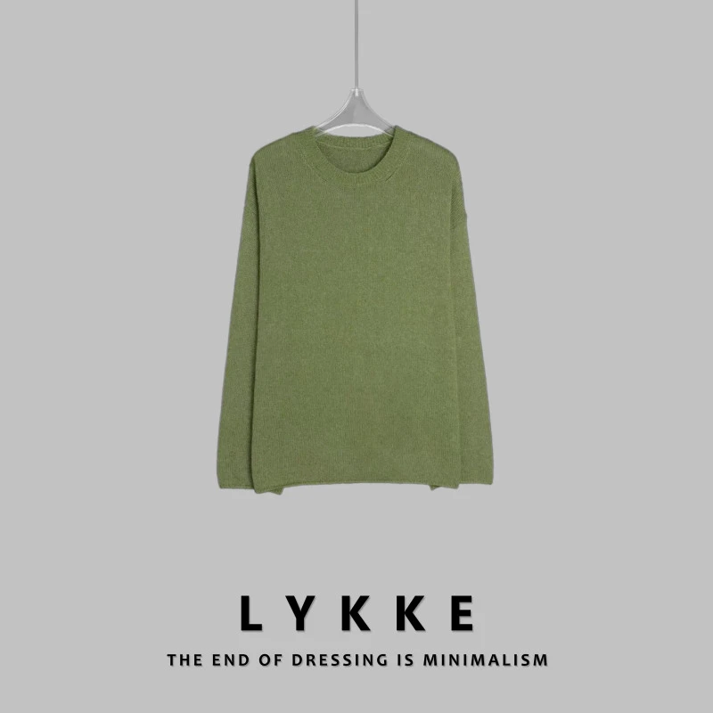 LYKKE 25新款羊毛慵懒风氛围感毛茸茸宽松百搭针织上衣-E549