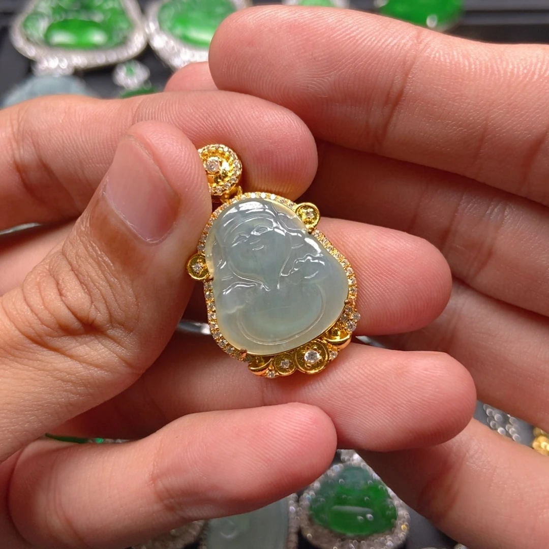 翡翠未镶嵌吊坠(不含链)