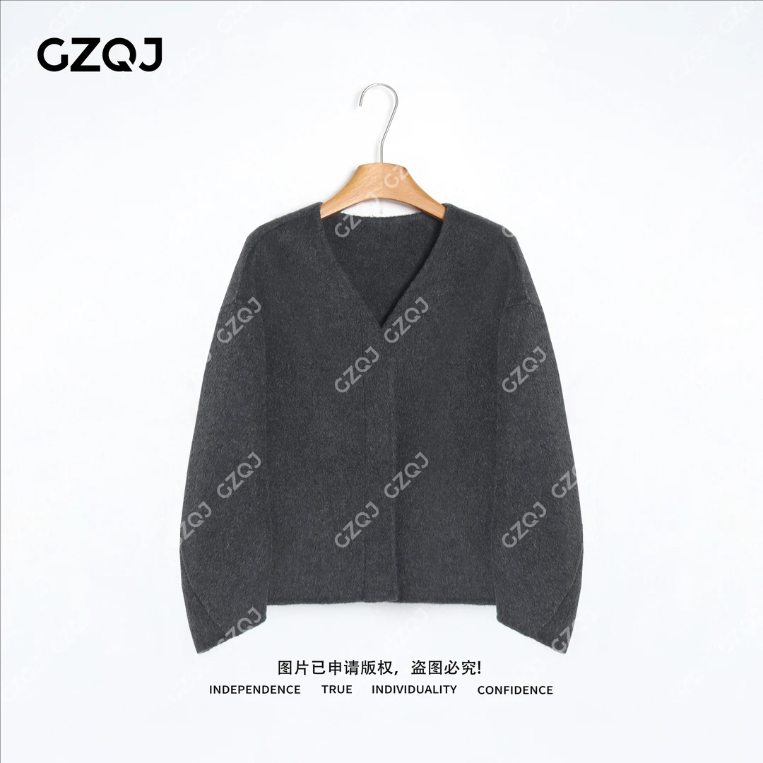 老琴私服【新贵玩家】琥珀流光风绵羊毛骆驼绒毛呢外套大衣秋冬606