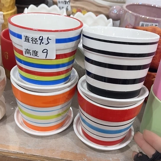 多肉绿植陶瓷花盆9.9包邮