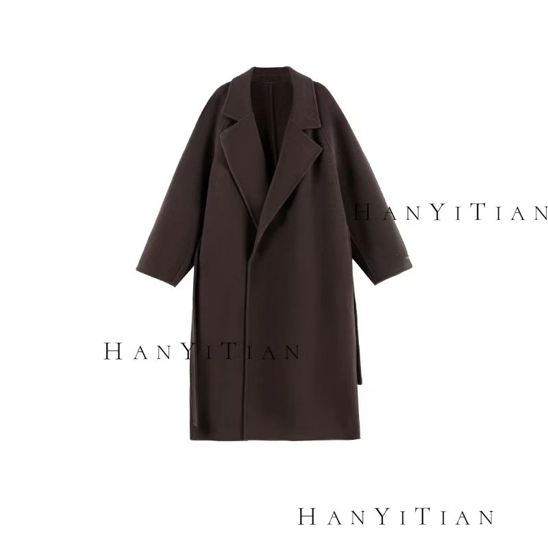 长袖时尚纯色女士设计师冬季宽松大衣923674