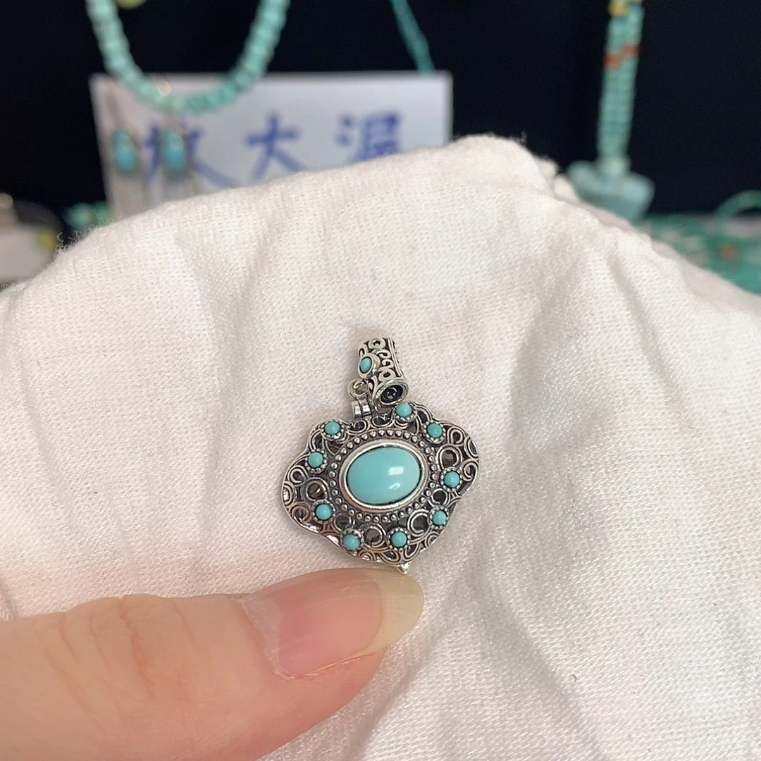 绿松石银S925镶嵌珠宝奇石