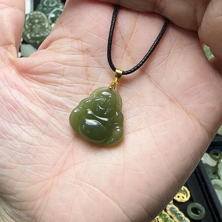 颈饰银S925镶嵌和田玉