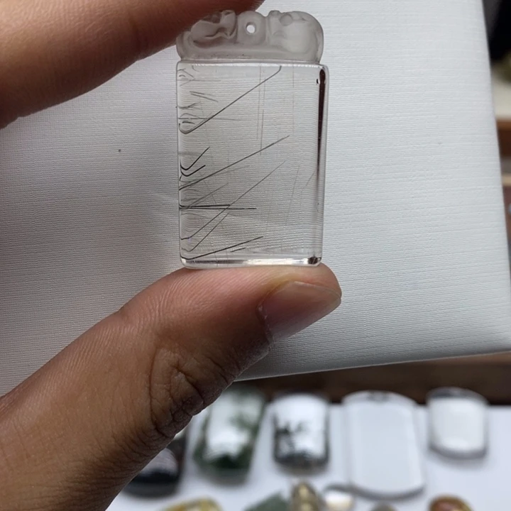 未镶嵌颈饰水晶发晶无事牌