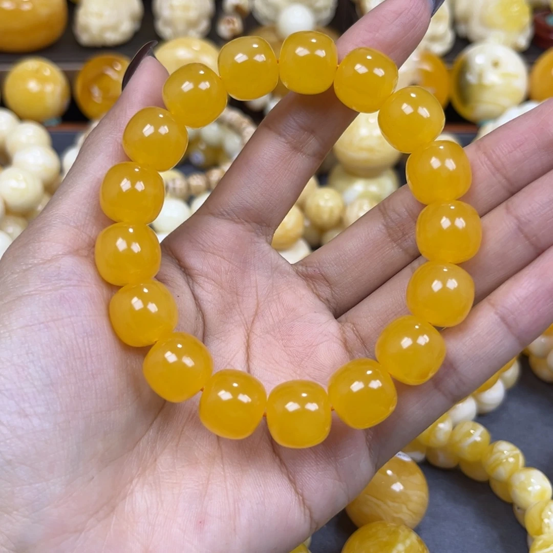 琥珀未镶嵌手串13.3mm