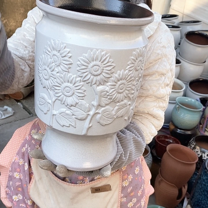 紫砂花盆正品口20高31