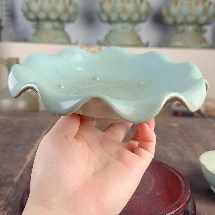 汝窑花口洗品相完美