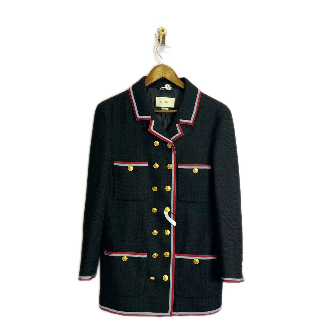 99新 GUCCI/古驰 02442 双排扣小香风长袖外套 38码