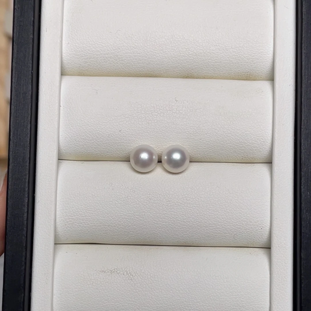 海水珍珠耳饰银S925镶嵌