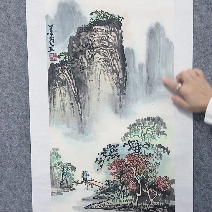 国画郭老师写意山水精品
