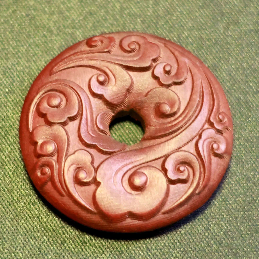 非金属木质吊坠 雷击木老料祥云平安扣