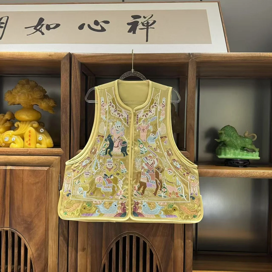 9665/#新款新中式国风马甲《澜亭絮絮》无袖国潮风重工刺绣宽松百