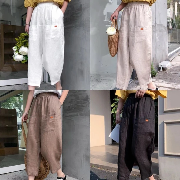 【木木新品】516#小标亚麻裤