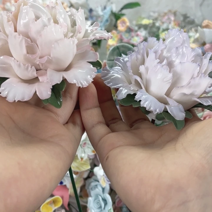 陶景德镇陶瓷花。