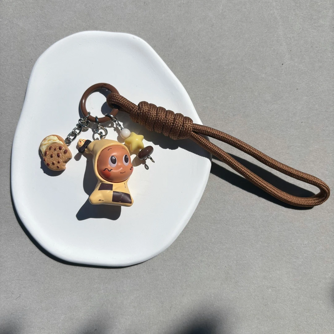 原创改娃星星人萌粒汽车钥匙扣包包挂件装饰玩偶公仔小挂件手机链